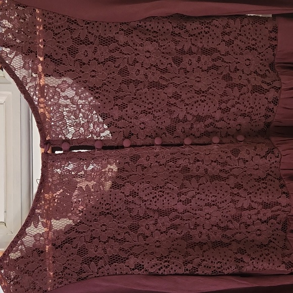 Lace Back Plum Tunic / Dress - Picture 4 of 5